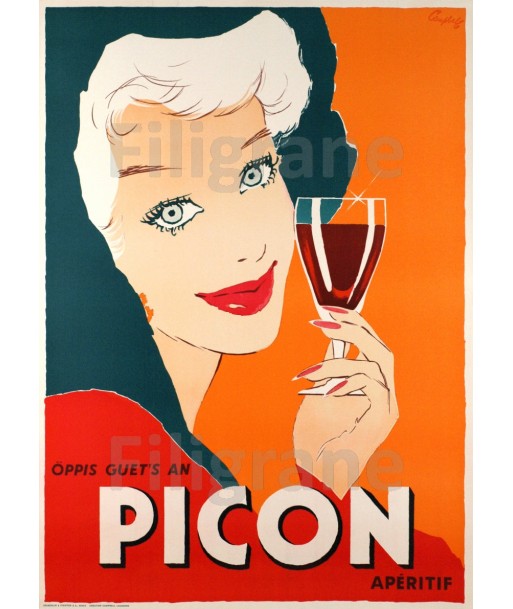 PUB AMER PICON ApéRITIF Rsib-POSTER/REPRODUCTION d1 AFFICHE VINTAGE Pour