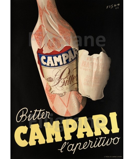 PUB BITTER CAMPARI ApéRITIF Rdeu-POSTER/REPRODUCTION d1 AFFICHE VINTAGE Vous souhaitez 