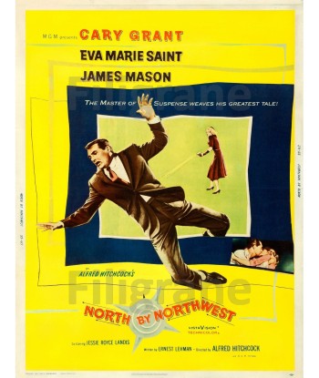 NORTH by NORTHWEST  FILM Rpbi-POSTER/REPRODUCTION d1 AFFICHE VINTAGE commande en ligne