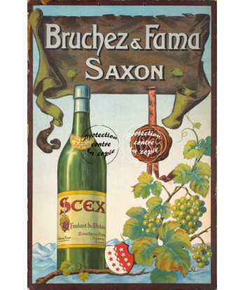 PUB BRUCHEZ FAMA SAXON SCEX Rczw-POSTER/REPRODUCTION d1 AFFICHE VINTAGE Les magasins à Paris et en Île-de-France