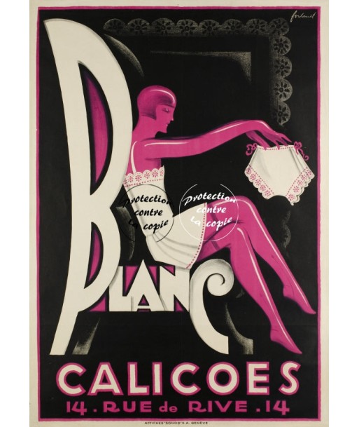 PUB CALICOES BLANC Rfhaf-POSTER/REPRODUCTION d1 AFFICHE VINTAGE ouvre sa boutique