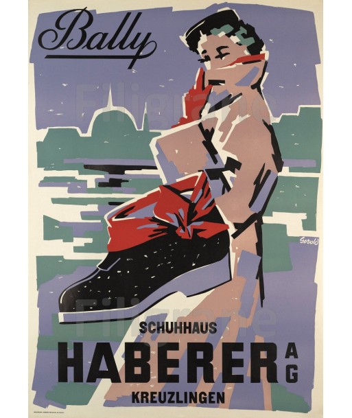 PUB CHAUSSURES BALLY Rvhu-POSTER/REPRODUCTION d1 AFFICHE VINTAGE s'inspire de l'anatomie humaine