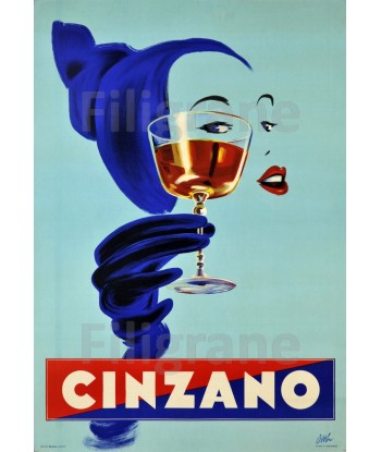 PUB CINZANO ApéRITIF Rqwf-POSTER/REPRODUCTION d1 AFFICHE VINTAGE Amélioration de cerveau avec