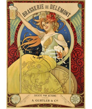 PUB DELéMONT BièRES Rfdsp-POSTER/REPRODUCTION d1 AFFICHE VINTAGE soldes