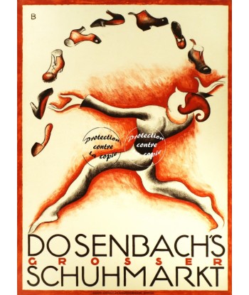 PUB DOSENBACH'S CHAUSSURES Rwfw-POSTER/REPRODUCTION d1 AFFICHE VINTAGE Venez acheter