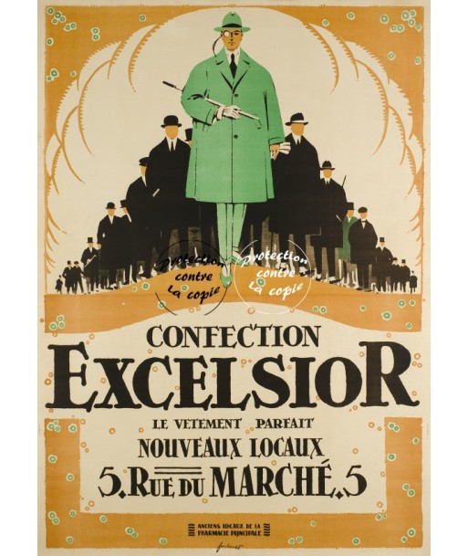 PUB EXCELSIOR CONFECTION Rxoh-POSTER/REPRODUCTION d1 AFFICHE VINTAGE une grave pollution 