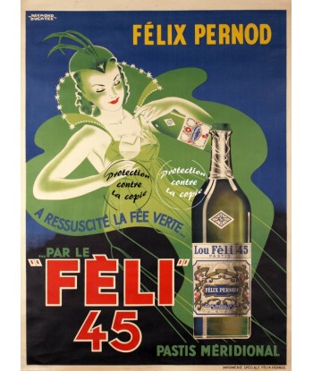 PUB FéLIX PERNOD FéLI 45 Rcma-POSTER/REPRODUCTION d1 AFFICHE VINTAGE livraison et retour toujours gratuits