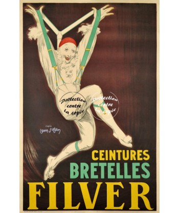 PUB FILVER BRETELLES Rfxja-POSTER/REPRODUCTION d1 AFFICHE VINTAGE brillant des détails fins