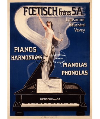 PUB FOETISCH PIANO Rfjap-POSTER/REPRODUCTION d1 AFFICHE VINTAGE 50-70% off 