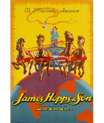 PUB JAMES HOPPS MARSALA Rxnm-POSTER/REPRODUCTION d1 AFFICHE VINTAGE soldes