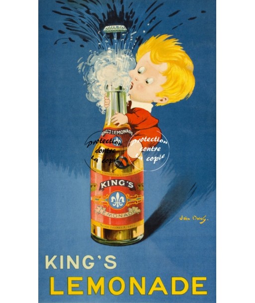 PUB KING'S LEMONADE Rfxv-POSTER/REPRODUCTION d1 AFFICHE VINTAGE Toutes les collections ici