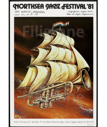 NORTHSEA JAZZ FESTIVAL 81 Rykh-POSTER/REPRODUCTION d1 AFFICHE VINTAGE vous aussi creer 