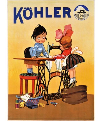 PUB KÖHLER MACHINE à COUDRE Rjct-POSTER/REPRODUCTION d1 AFFICHE VINTAGE chez Cornerstreet bien 