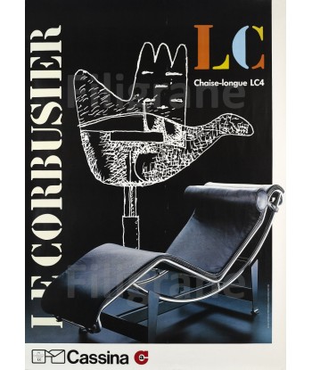 PUB LE CORBUSIER CHAISE-LONGUE Rizw-POSTER/REPRODUCTION d1 AFFICHE VINTAGE d'Europe débarque