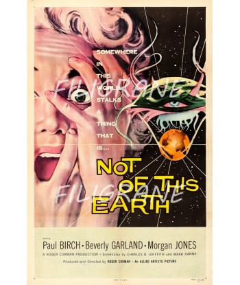 NOT of THIS EARTH FILM Rcxx-POSTER/REPRODUCTION d1 AFFICHE VINTAGE Dans la société mordern