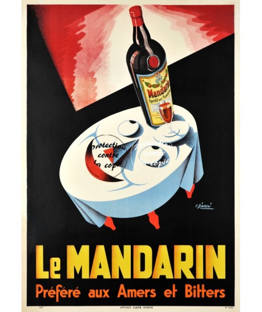 PUB LE MANDARIN ApéRITIF Regg-POSTER/REPRODUCTION d1 AFFICHE VINTAGE 2024