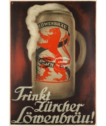 PUB LÖWENBRÄU BièRE Rlcf-POSTER/REPRODUCTION d1 AFFICHE VINTAGE votre