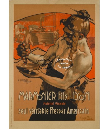 PUB MARMONIER PRESSOIR VIN Rfrht-POSTER/REPRODUCTION d1 AFFICHE VINTAGE ouvre sa boutique