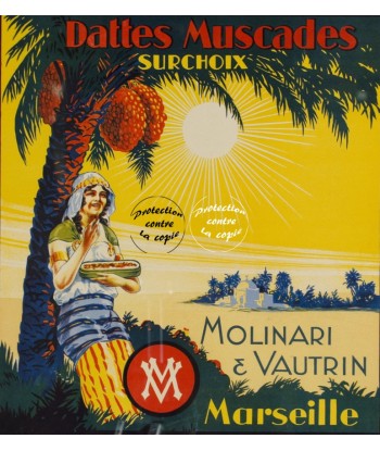 PUB MOLINARI VAUTRIN DATTES Rfihz-POSTER/REPRODUCTION d1 AFFICHE VINTAGE Véritable concentré