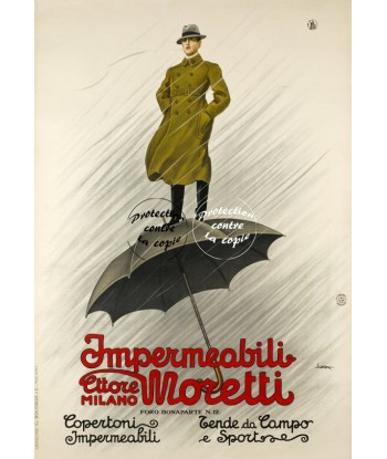 PUB MORETTI IMPERMéABLE Rfypy-POSTER/REPRODUCTION d1 AFFICHE VINTAGE s'inspire de l'anatomie humaine