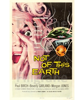 NOT of THIS EARTH FILM Rijt-POSTER/REPRODUCTION d1 AFFICHE VINTAGE Les êtres humains sont 