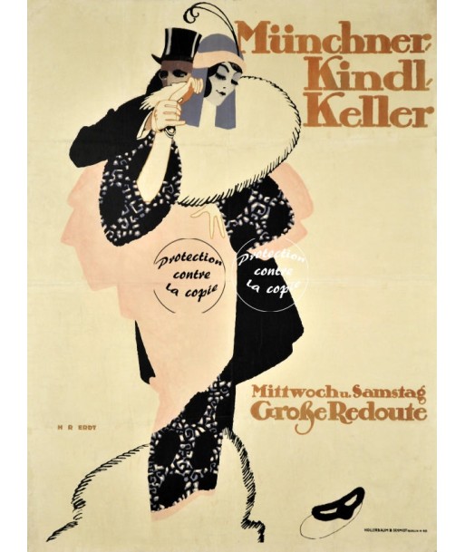 PUB MÜNCHNER KINDL KELLER Rfkwl-POSTER/REPRODUCTION d1 AFFICHE VINTAGE Livraison rapide