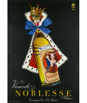 PUB NOBLESSE VERMOUTH Rfnoq-POSTER/REPRODUCTION d1 AFFICHE VINTAGE livraison et retour toujours gratuits