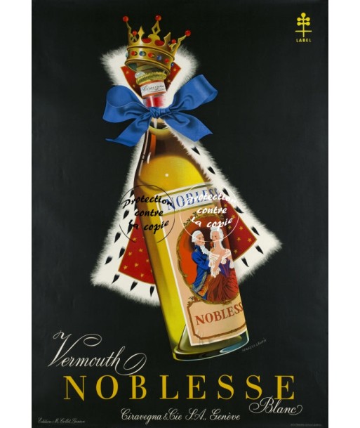 PUB NOBLESSE VERMOUTH Rfnoq-POSTER/REPRODUCTION d1 AFFICHE VINTAGE livraison et retour toujours gratuits