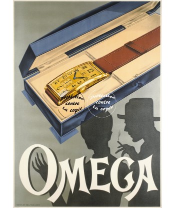 PUB OméGA MONTRE Rfwsm-POSTER/REPRODUCTION d1 AFFICHE VINTAGE rembourrage situé sous