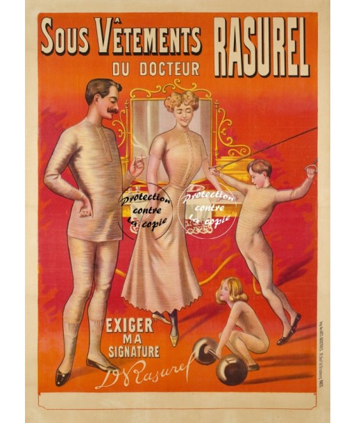 PUB RASUREL SOUS VêTEMENTS Ryvq-POSTER/REPRODUCTION d1 AFFICHE VINTAGE 50-70% off 