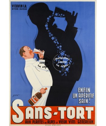 PUB SANS TORT ApéRITIF Rfhbt-POSTER/REPRODUCTION d1 AFFICHE VINTAGE pas cher 