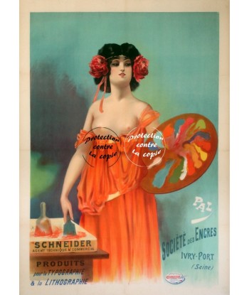 PUB SCHNEIDER ENCRES Rfuqb-POSTER/REPRODUCTION d1 AFFICHE VINTAGE store