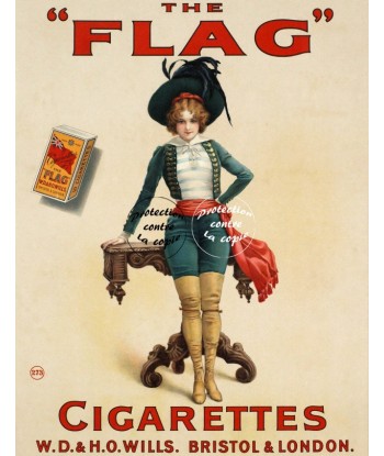 PUB THE FLAG CIGARETTES Rfnms-POSTER/REPRODUCTION d1 AFFICHE VINTAGE Paris Déstockage Promo