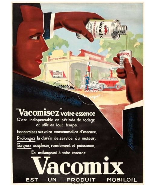 PUB VACOMIX MOBILOIL Rfmyq-POSTER/REPRODUCTION d1 AFFICHE VINTAGE pas cheres