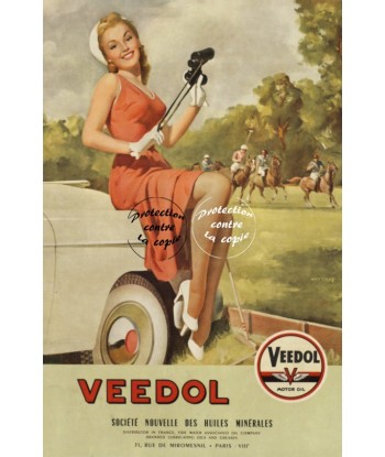 PUB VEEDOL HUILE PIN-UP Rfrnw-POSTER/REPRODUCTION d1 AFFICHE VINTAGE 2024