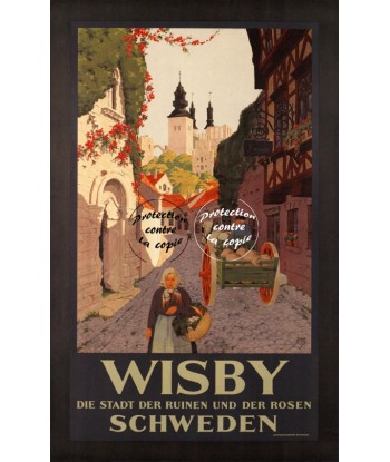 PUB WISBY SCHWEDEN Rgth-POSTER/REPRODUCTION d1 AFFICHE VINTAGE 2 - 3 jours ouvrés.