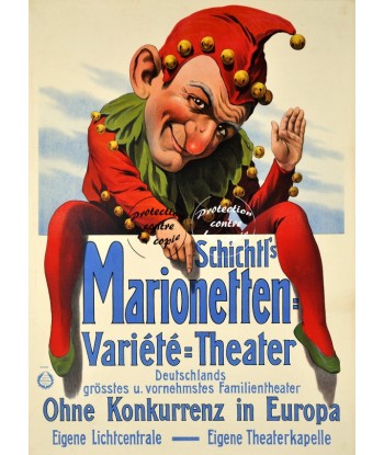 SPECTACLE SCHICHTL'S MARIONETTEN Rykz-POSTER/REPRODUCTION d1 AFFICHE VINTAGE prix pour 