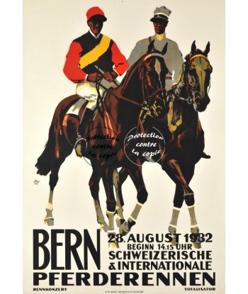 SPORT BERN CHEVAUX 1932 Rfwwf-POSTER/REPRODUCTION d1 AFFICHE VINTAGE en linge