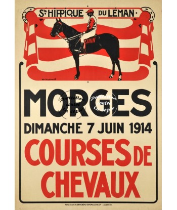 SPORT MORGES COURSE CHEVAUX 1914 Rboo-POSTER/REPRODUCTION d1 AFFICHE VINTAGE france