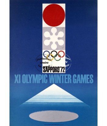 SPORT OLYMPIC GAMES SAPPORO 1972 Rjzw-POSTER/REPRODUCTION d1 AFFICHE VINTAGE rembourrage situé sous