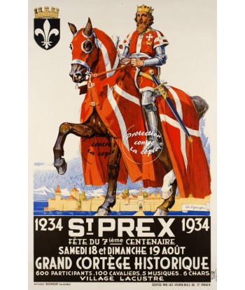 ST PREX FêTE 1934 Rfyl-POSTER/REPRODUCTION d1 AFFICHE VINTAGE en stock