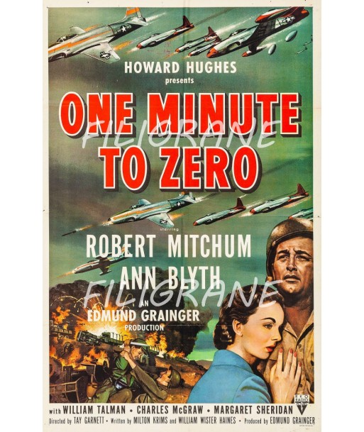 ONE MINUTE to ZéRO FILM Rhco-POSTER/REPRODUCTION d1 AFFICHE VINTAGE store