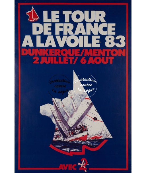 SPORT TOUR FRANCE VOILE 1983 Rfsjf-POSTER/REPRODUCTION d1 AFFICHE VINTAGE est présent 