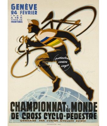 VéLO GENèVE CROSS CYCLO 1952 Rfvzc-POSTER/REPRODUCTION d1 AFFICHE VINTAGE france