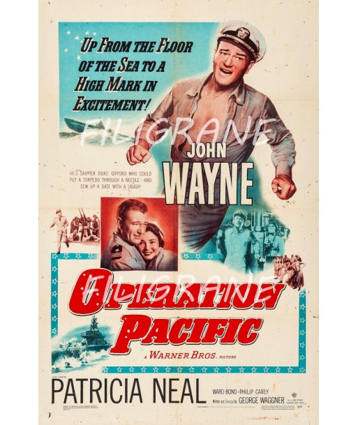 OpéRATION PACIFIC FILM Rbwy-POSTER/REPRODUCTION d1 AFFICHE VINTAGE Dans la société mordern