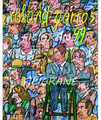 Roland GARROS 1999 TENNIS - BELLE AFFICHE ORIGINALE 57x75cm NEUVE sans défauts l'évolution des habitudes 