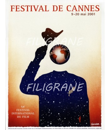 Festival de Cannes 2001 - Belle Affiche Officielle Originale 60x80cm Etat Neuf Voir les baskets