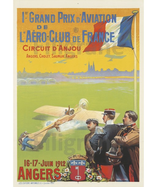 AIRLINES: FÊTE 1912 ANJOU Réf1014:POSTER/REPRODUCTION d1 AFFICHE VINTAGE Paris Déstockage Promo