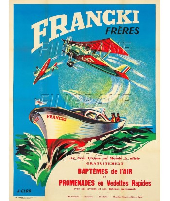 FRANCKI CIRQUE AVION BATEAU Rzjm-POSTER/REPRODUCTION d1 AFFICHE VINTAGE 2024