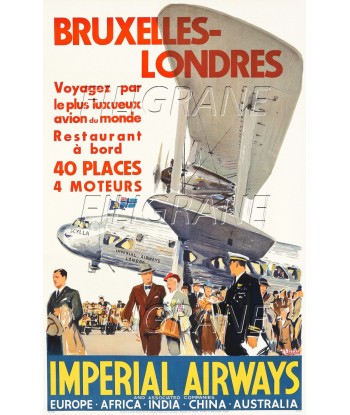 IMPERIAL AIRWAYS AVION Rdlq-POSTER/REPRODUCTION d1 AFFICHE VINTAGE acheter